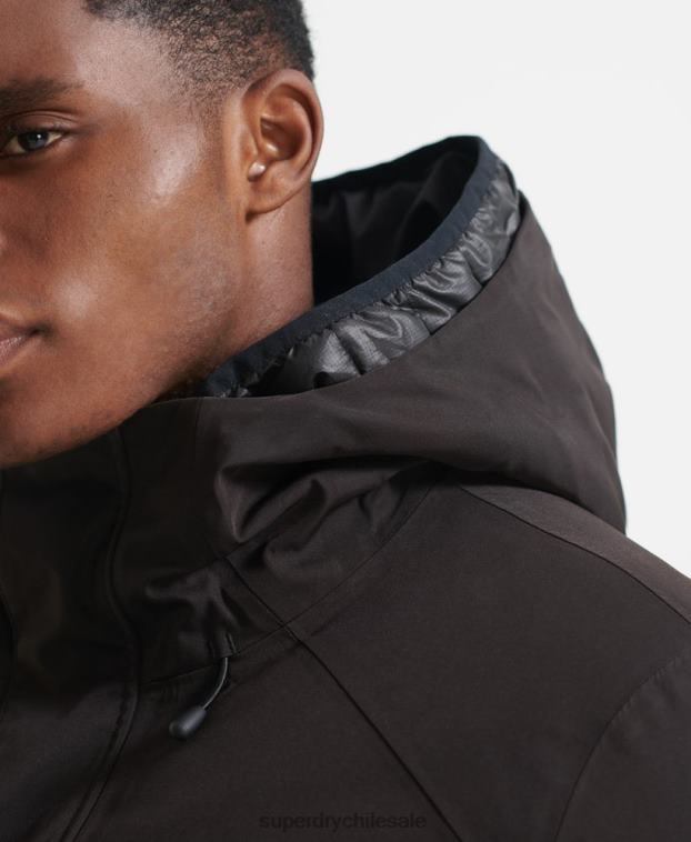 hombres Superdry negro chaqueta profesional alpina 2R68Z4779