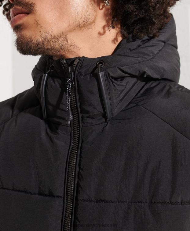 hombres Superdry negro chaqueta recreativa montaña 2R68Z4587