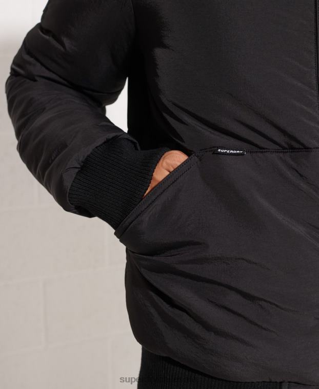 hombres Superdry negro chaqueta recreativa montaña 2R68Z4587