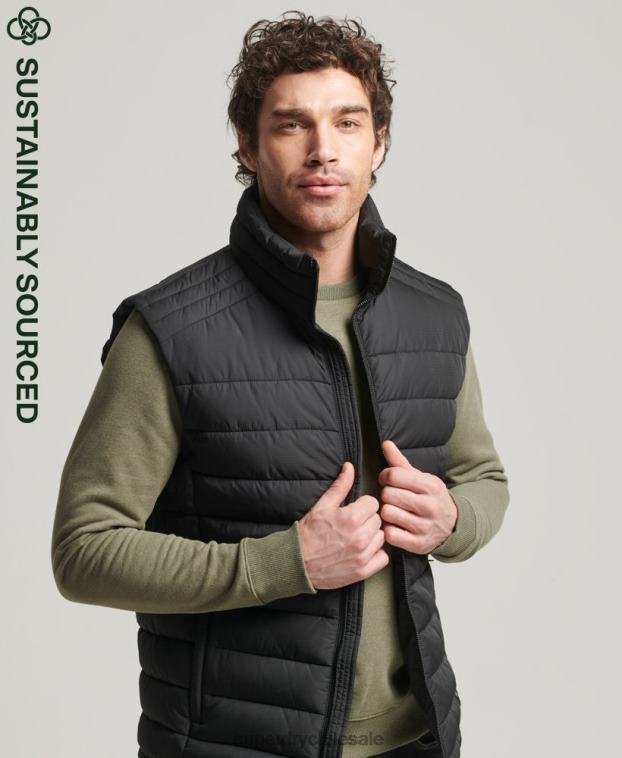 hombres Superdry negro estudios fuji chaleco 2R68Z4651