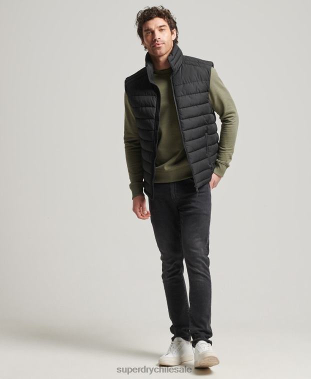 hombres Superdry negro estudios fuji chaleco 2R68Z4651