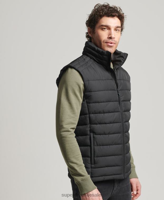 hombres Superdry negro estudios fuji chaleco 2R68Z4651