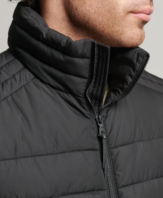 hombres Superdry negro estudios fuji chaleco 2R68Z4651