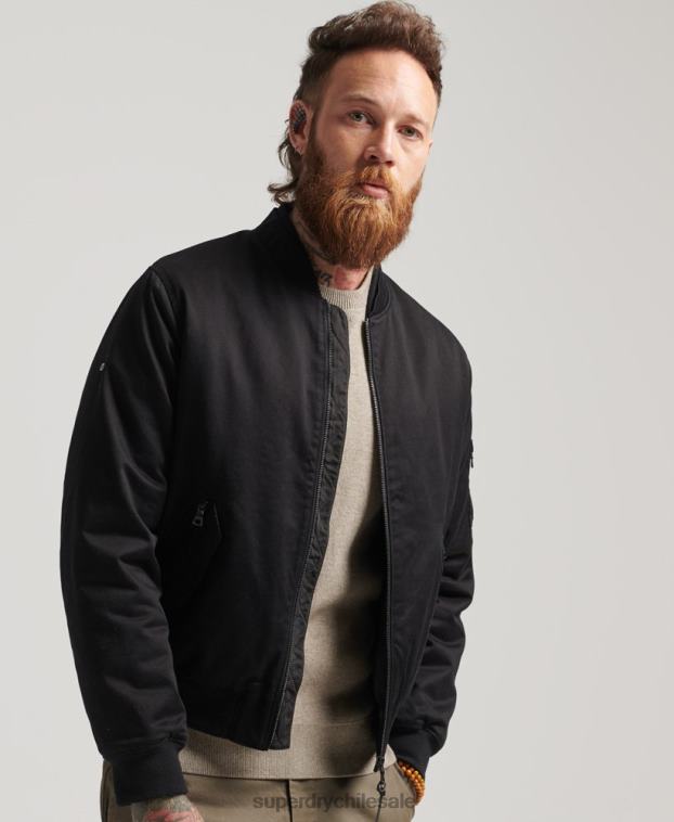 hombres Superdry negro estudios ma1 bombardero 2R68Z1142