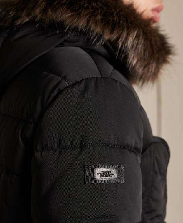 hombres Superdry negro parka chinook 2R68Z4636