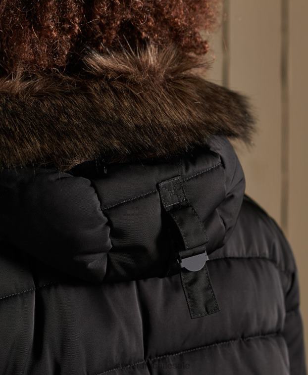 hombres Superdry negro parka chinook 2R68Z4636