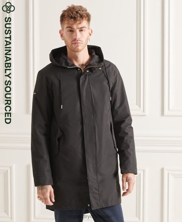 hombres Superdry negro parka con cola de pez 3 en 1 studios 2R68Z4660