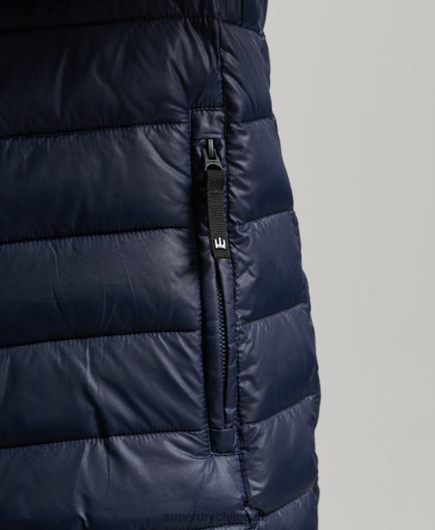 hombres Superdry oro chamarra capitonada Radar Quilt Mix 2R68Z4539