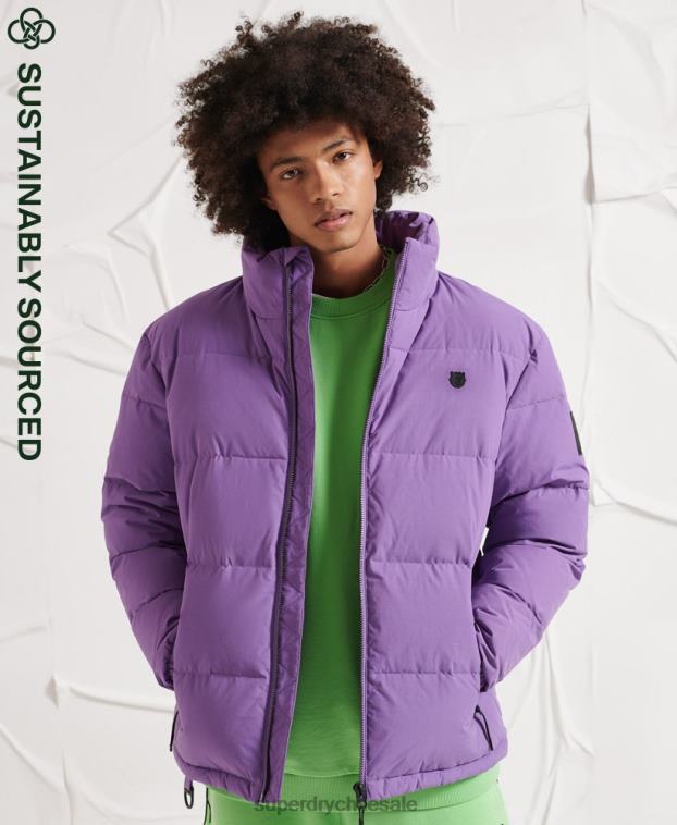 hombres Superdry púrpura chamarra acolchada de plumas yama no kami 2R68Z4629