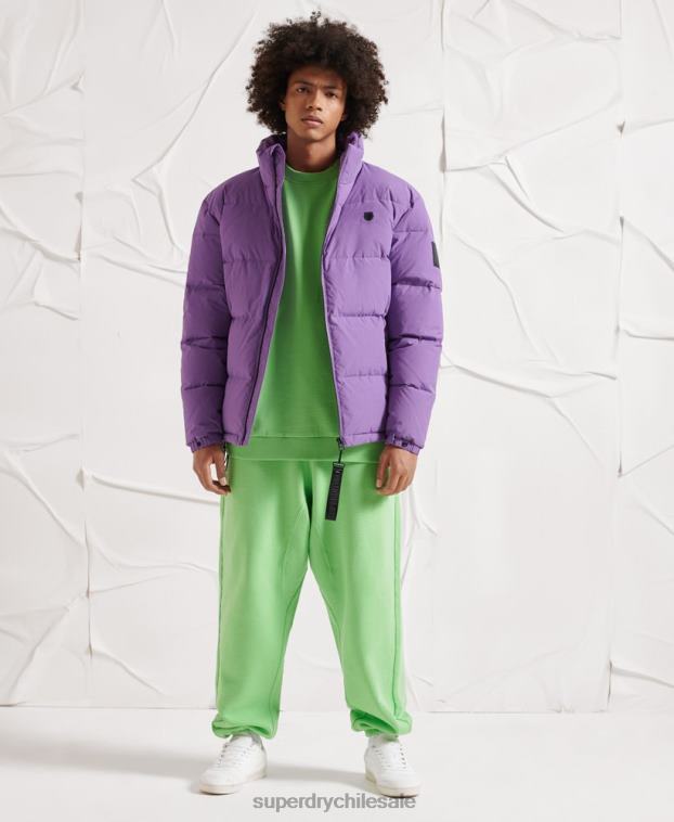hombres Superdry púrpura chamarra acolchada de plumas yama no kami 2R68Z4629