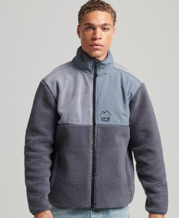 hombres Superdry púrpura chaqueta borreguillo xpd 2R68Z656