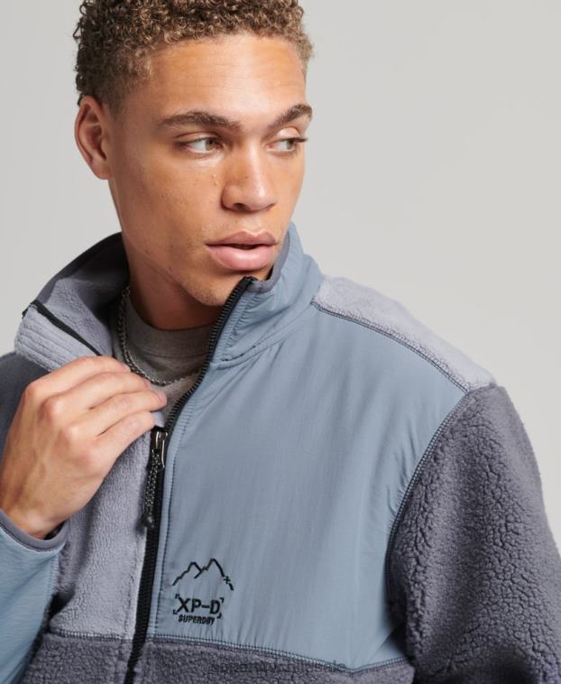 hombres Superdry púrpura chaqueta borreguillo xpd 2R68Z656