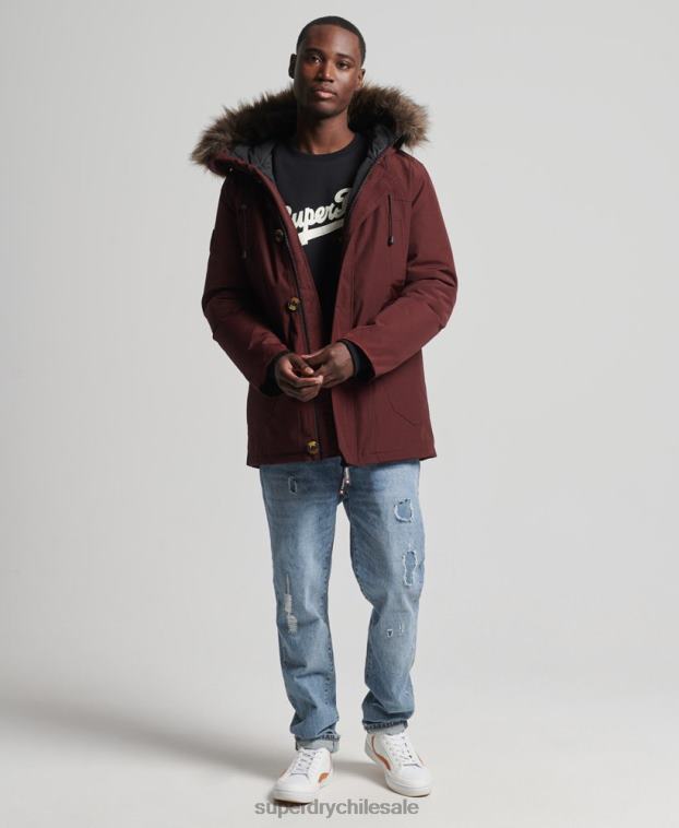 hombres Superdry púrpura parka de plumón de rookie 2R68Z1185