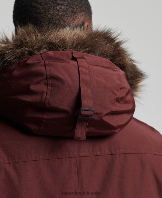 hombres Superdry púrpura parka de plumón de rookie 2R68Z1185