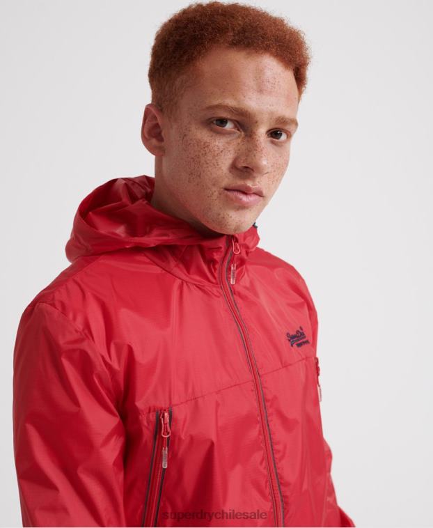 hombres Superdry rojo caja empacable costa afuera 2R68Z1186