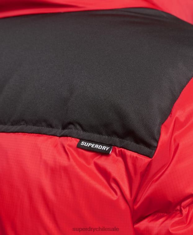 hombres Superdry rojo chamarra acolchada con código sportstyle 2R68Z4555