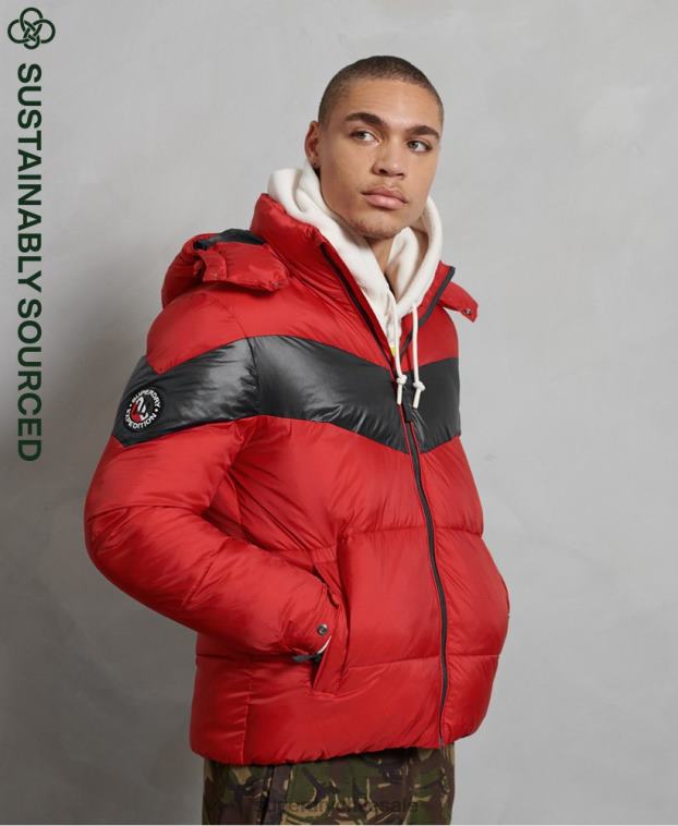 hombres Superdry rojo chamarra capitonada Stratus 2R68Z4789