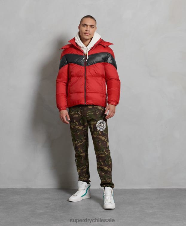 hombres Superdry rojo chamarra capitonada Stratus 2R68Z4789