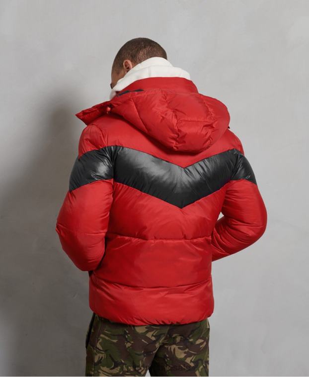 hombres Superdry rojo chamarra capitonada Stratus 2R68Z4789