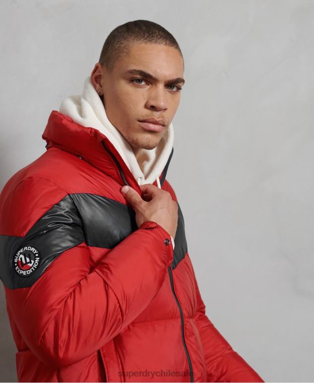 hombres Superdry rojo chamarra capitonada Stratus 2R68Z4789