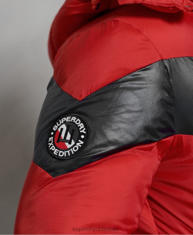 hombres Superdry rojo chamarra capitonada Stratus 2R68Z4789