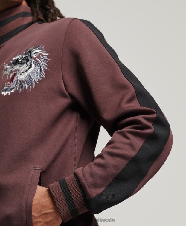 hombres Superdry rojo chamarra de chándal Suika de punto 2R68Z690