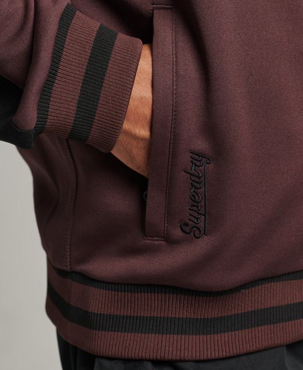 hombres Superdry rojo chamarra de chándal Suika de punto 2R68Z690