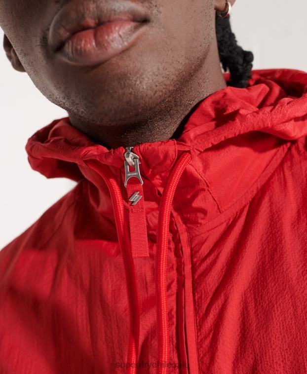 hombres Superdry rojo chamarra de chándal sd-windrunner con capucha 2R68Z4610