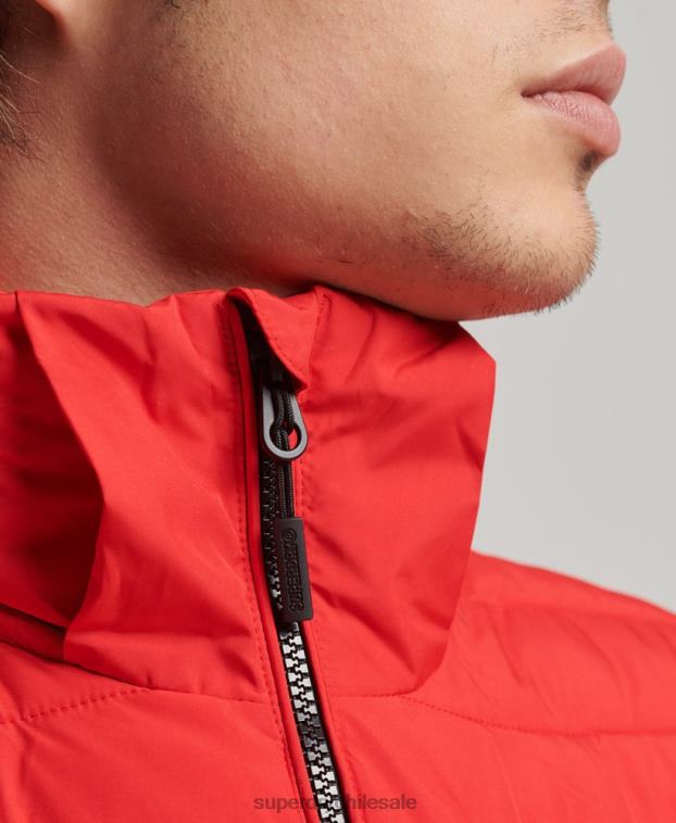hombres Superdry rojo chamarra fuji con capucha 2R68Z4730