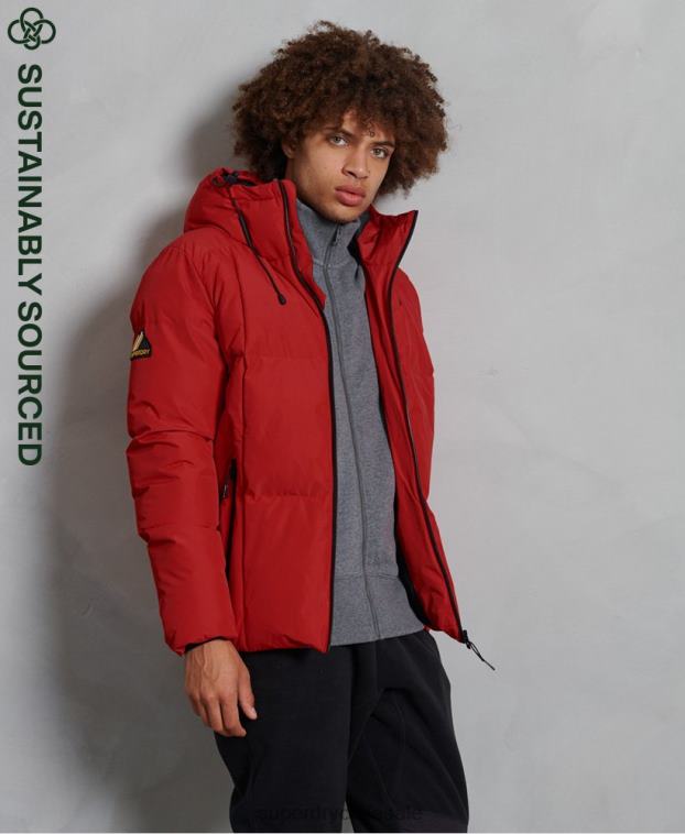 hombres Superdry rojo chaqueta acolchada evolution 2R68Z4788