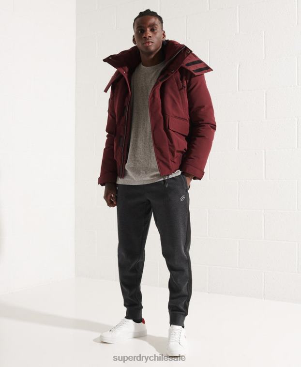 hombres Superdry rojo chaqueta bomber everest 2R68Z4523