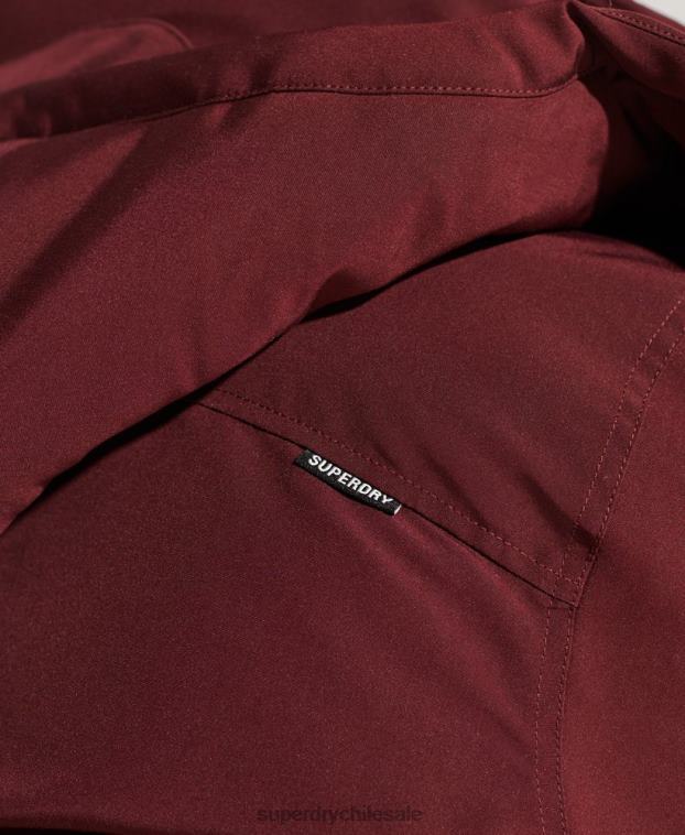 hombres Superdry rojo chaqueta bomber everest 2R68Z4523