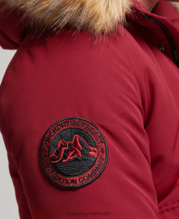 hombres Superdry rojo chaqueta bomber everest 2R68Z992