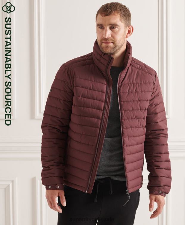 hombres Superdry rojo chaqueta fuji sin capucha studios 2R68Z1154