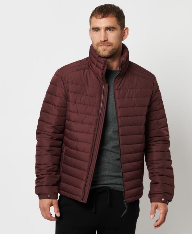 hombres Superdry rojo chaqueta fuji sin capucha studios 2R68Z1154
