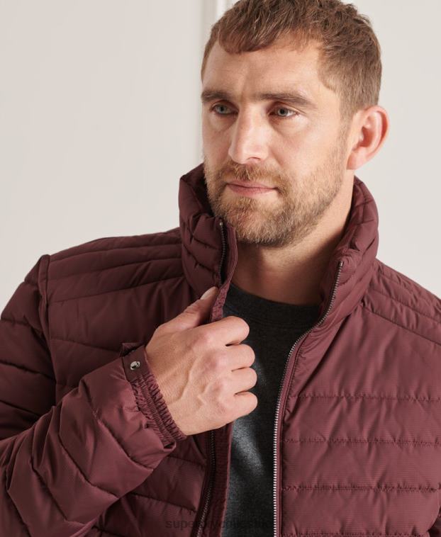 hombres Superdry rojo chaqueta fuji sin capucha studios 2R68Z1154