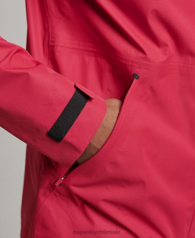 hombres Superdry rojo chaqueta impermeable 2R68Z1110