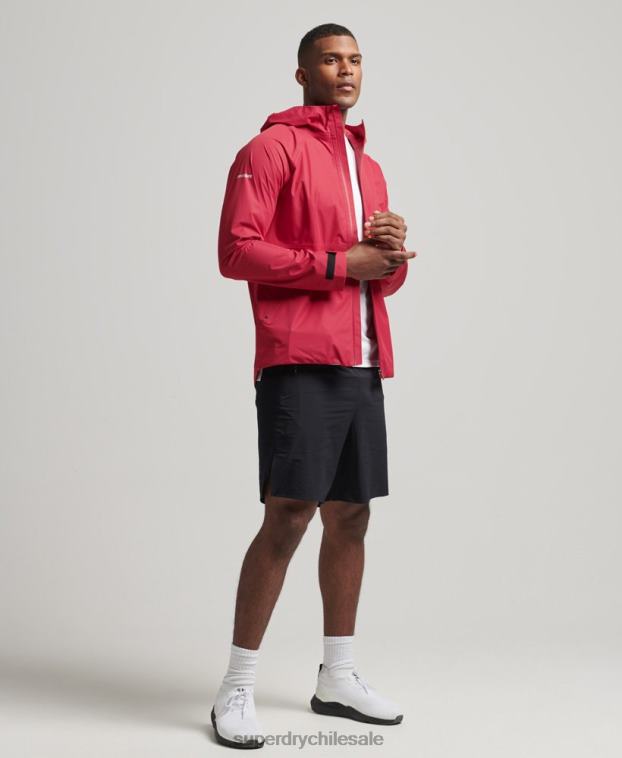 hombres Superdry rojo chaqueta impermeable 2R68Z1110