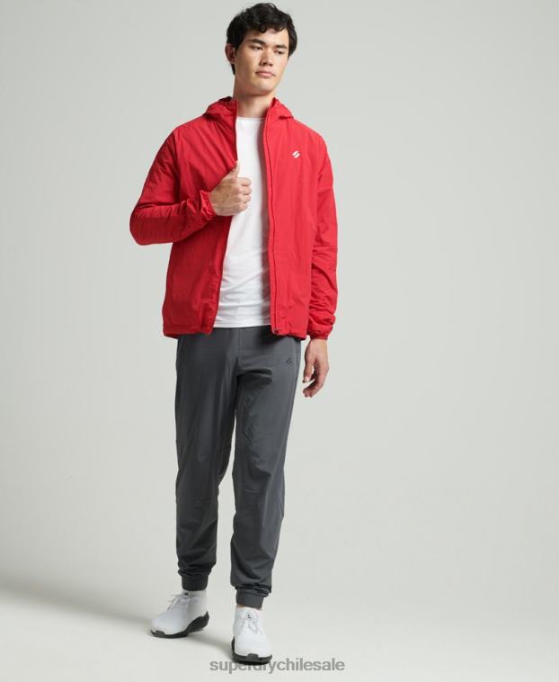 hombres Superdry rojo correr chaqueta 2R68Z4630