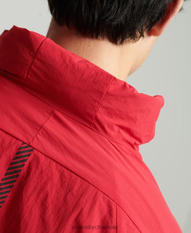 hombres Superdry rojo correr chaqueta 2R68Z4630