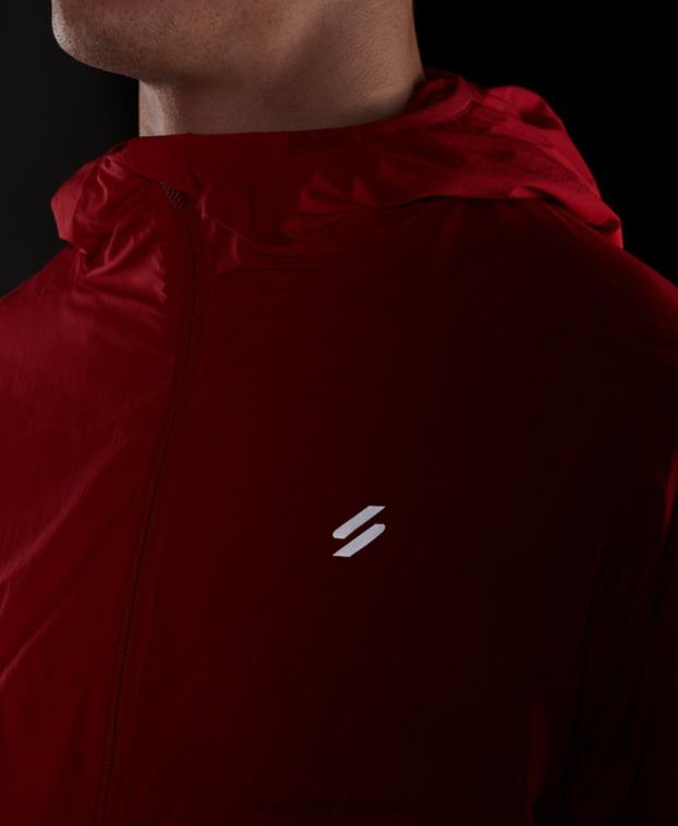 hombres Superdry rojo correr chaqueta 2R68Z4630