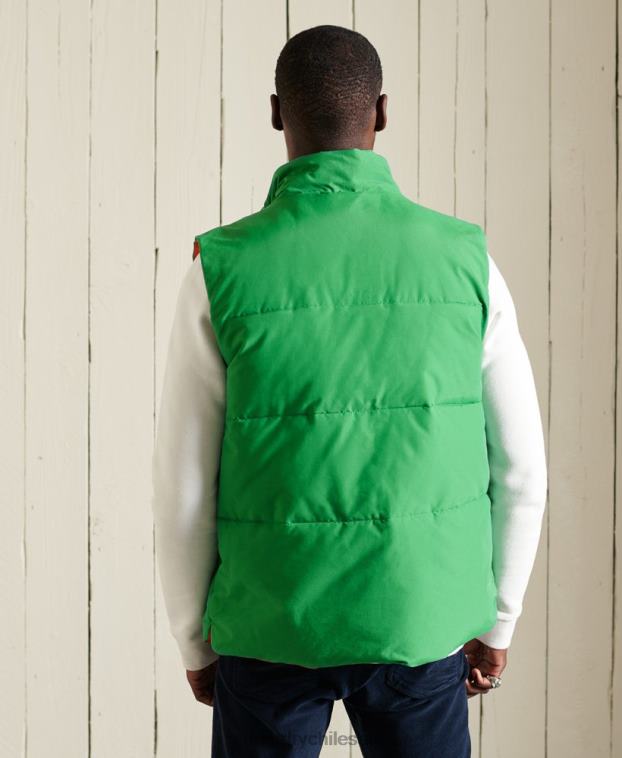 hombres Superdry verde chaleco de montaña 2R68Z1176
