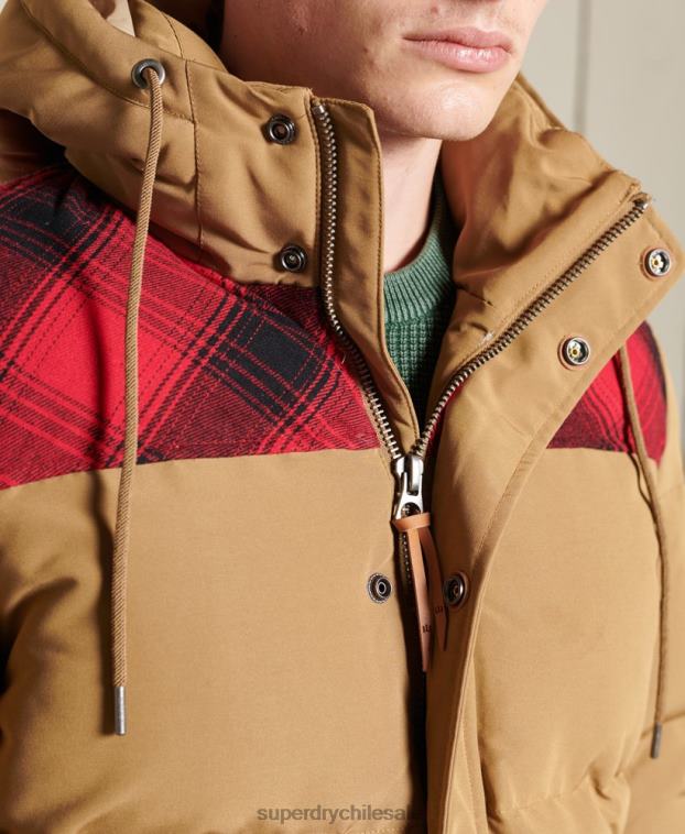 hombres Superdry verde chamarra Everest acolchada 2R68Z4592