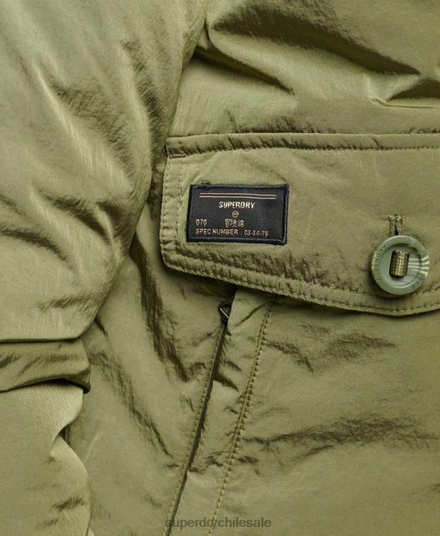 hombres Superdry verde chamarra bomber militar everest 2R68Z4475