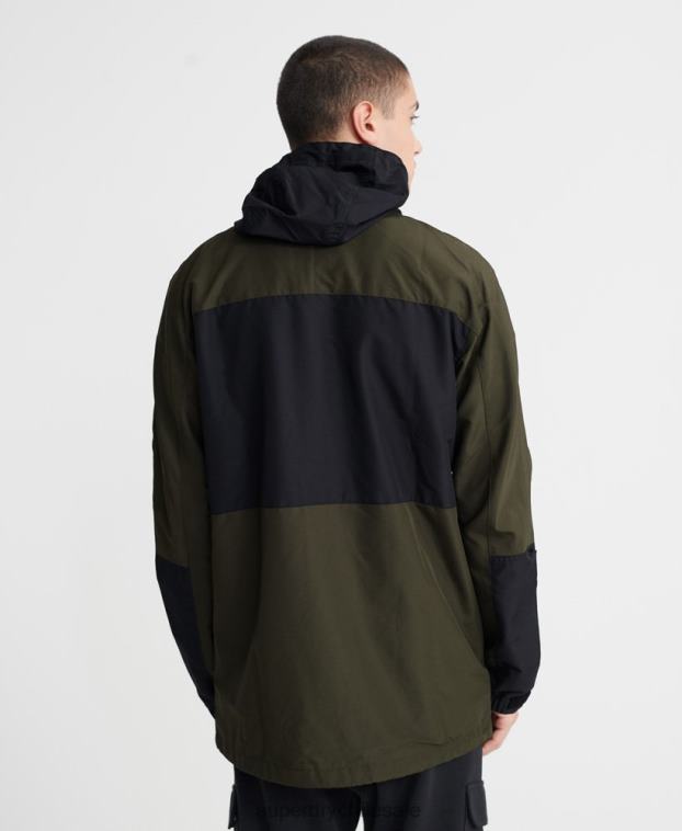 hombres Superdry verde chamarra de 5 bolsillos desert alchemy 2R68Z1198