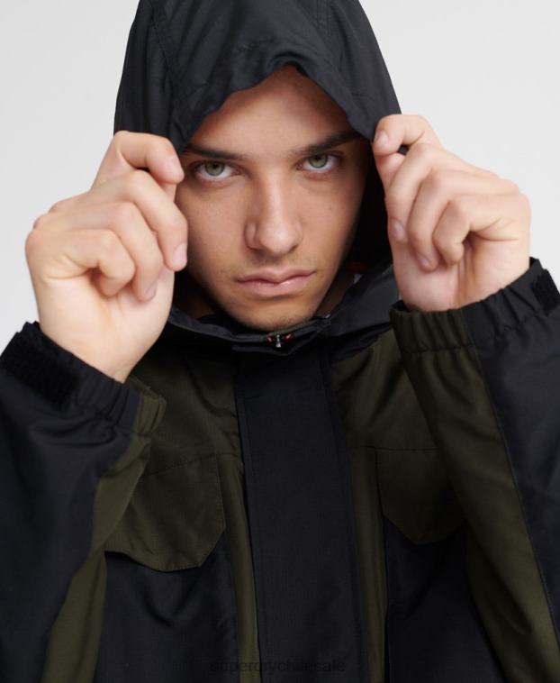 hombres Superdry verde chamarra de 5 bolsillos desert alchemy 2R68Z1198