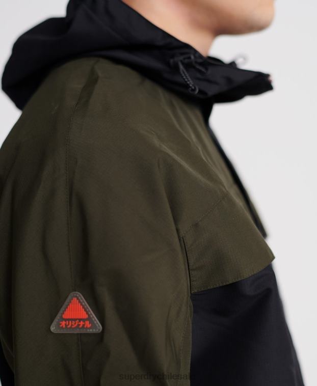 hombres Superdry verde chamarra de 5 bolsillos desert alchemy 2R68Z1198