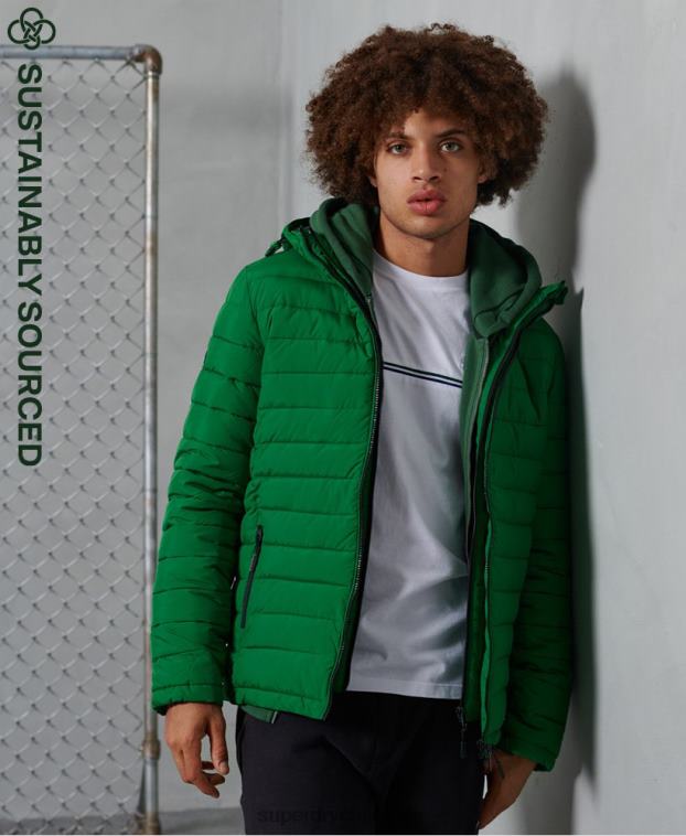 hombres Superdry verde chamarra fuji con capucha 2R68Z4752