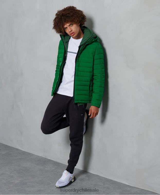 hombres Superdry verde chamarra fuji con capucha 2R68Z4752