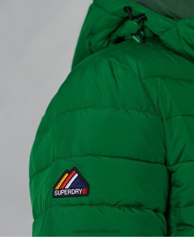 hombres Superdry verde chamarra fuji con capucha 2R68Z4752